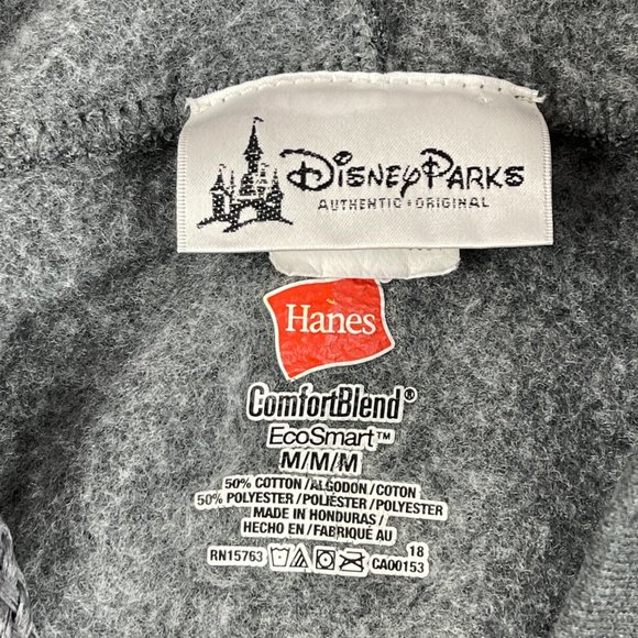 Disney Parks Hanes Jacket Womens Medium Gray Full Zip Hooded Mickey Mouse - Picture 2 of 9
